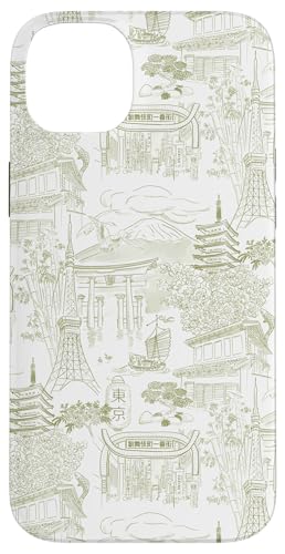 Adrette Olivgrün Tokyo Chinoiserie Toile Sakura Fuji Hülle für iPhone 14 Plus Adrette Olivgrün Tokyo Chinoiserie Toile Sakura Fuji Hülle für iPhone 14 Plus von Japanese Aesthetic Toile Patterns