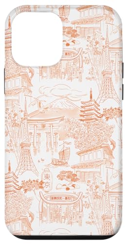 Adrette Orange Tokyo Chinoiserie Toile Temple Sakura Fuji Hülle für iPhone 12 mini Adrette Orange Tokyo Chinoiserie Toile Temple Sakura Fuji Hülle für iPhone 12 mini von Japanese Aesthetic Toile Patterns
