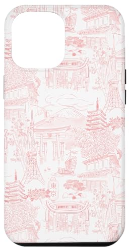 Preppy Coral Tokyo Chinoiserie Toile Temple Sakura Fuji Hülle für iPhone 12 Pro Max Preppy Coral Tokyo Chinoiserie Toile Temple Sakura Fuji Hülle für iPhone 12 Pro Max von Japanese Aesthetic Toile Patterns