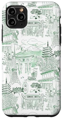 Preppy Forest Green Tokyo Chinoiserie Toile Sakura Fuji Hülle für iPhone 11 Pro Max Preppy Forest Green Tokyo Chinoiserie Toile Sakura Fuji Hülle für iPhone 11 Pro Max von Japanese Aesthetic Toile Patterns