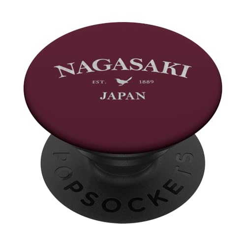 Nagasaki Japan Nagasaki Japan Grafikdruck PopSockets Klebender PopGrip Nagasaki Japan Nagasaki Japan Grafikdruck PopSockets Klebender PopGrip von Japanese Cultural Apparel
