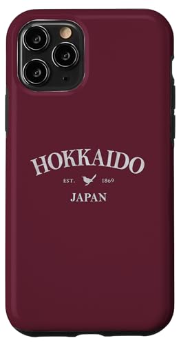 Hokkaido Japan | Hokkaido Japan Grafischer Schneevogeldruck Hülle für iPhone 11 Pro von Japanese Cultural Designs