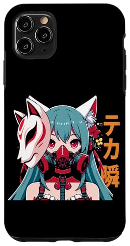 Anime Manga Cyberpunk Ästhetische Techwear Harajuku Kitsune Hülle für iPhone 11 Pro Max von Japanese Culture Mythology Lover Anime Girl Otaku