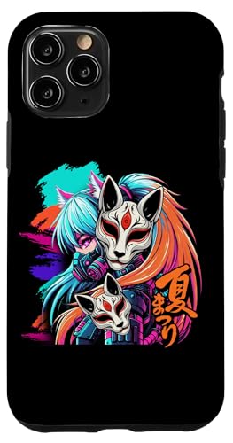 Anime Manga Cyberpunk Ästhetische Techwear Harajuku Kitsune Hülle für iPhone 11 Pro von Japanese Culture Mythology Lover Anime Girl Otaku
