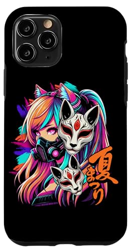 Anime Manga Cyberpunk Ästhetische Techwear Harajuku Kitsune Hülle für iPhone 11 Pro von Japanese Culture Mythology Lover Anime Girl Otaku