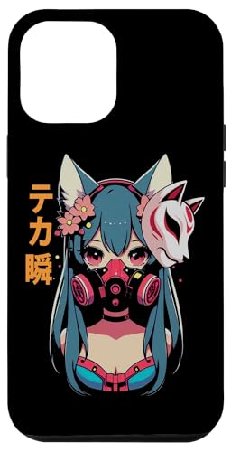 Anime Manga Cyberpunk Ästhetische Techwear Harajuku Kitsune Hülle für iPhone 12 Pro Max von Japanese Culture Mythology Lover Anime Girl Otaku