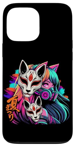 Anime Manga Cyberpunk Ästhetische Techwear Harajuku Kitsune Hülle für iPhone 13 Pro Max von Japanese Culture Mythology Lover Anime Girl Otaku