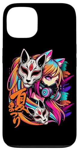 Anime Manga Cyberpunk Ästhetische Techwear Harajuku Kitsune Hülle für iPhone 13 von Japanese Culture Mythology Lover Anime Girl Otaku