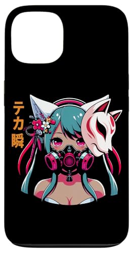 Anime Manga Cyberpunk Ästhetische Techwear Harajuku Kitsune Hülle für iPhone 13 von Japanese Culture Mythology Lover Anime Girl Otaku