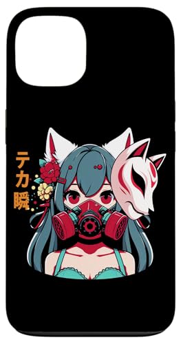 Anime Manga Cyberpunk Ästhetische Techwear Harajuku Kitsune Hülle für iPhone 13 von Japanese Culture Mythology Lover Anime Girl Otaku
