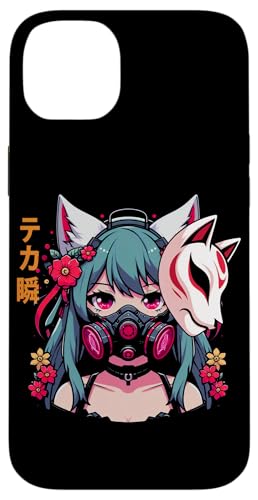 Anime Manga Cyberpunk Ästhetische Techwear Harajuku Kitsune Hülle für iPhone 14 Plus von Japanese Culture Mythology Lover Anime Girl Otaku
