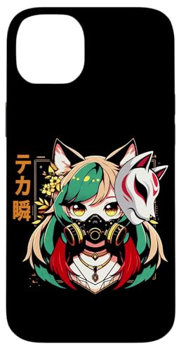 Anime Manga Cyberpunk Ästhetische Techwear Harajuku Kitsune Hülle für iPhone 14 Plus von Japanese Culture Mythology Lover Anime Girl Otaku
