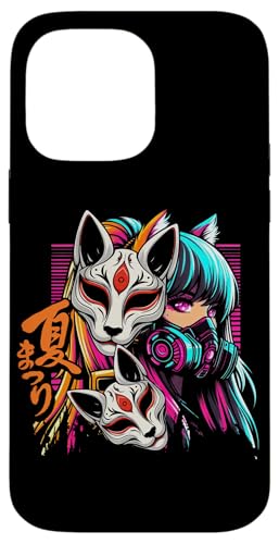 Anime Manga Cyberpunk Ästhetische Techwear Harajuku Kitsune Hülle für iPhone 14 Pro Max Anime Manga Cyberpunk Ästhetische Techwear Harajuku Kitsune Hülle für iPhone 14 Pro Max von Japanese Culture Mythology Lover Anime Girl Otaku