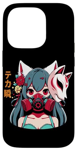 Anime Manga Cyberpunk Ästhetische Techwear Harajuku Kitsune Hülle für iPhone 14 Pro von Japanese Culture Mythology Lover Anime Girl Otaku