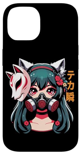Anime Manga Cyberpunk Ästhetische Techwear Harajuku Kitsune Hülle für iPhone 14 von Japanese Culture Mythology Lover Anime Girl Otaku