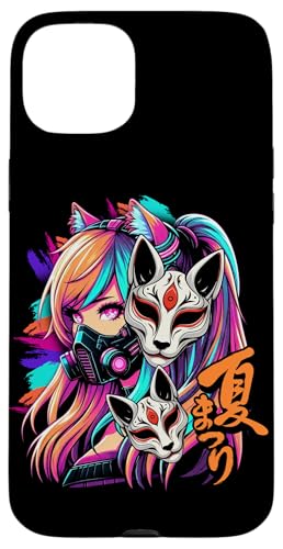 Anime Manga Cyberpunk Ästhetische Techwear Harajuku Kitsune Hülle für iPhone 15 Plus Anime Manga Cyberpunk Ästhetische Techwear Harajuku Kitsune Hülle für iPhone 15 Plus von Japanese Culture Mythology Lover Anime Girl Otaku