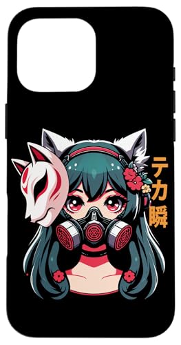 Anime Manga Cyberpunk Ästhetische Techwear Harajuku Kitsune Hülle für iPhone 16 Pro Max Anime Manga Cyberpunk Ästhetische Techwear Harajuku Kitsune Hülle für iPhone 16 Pro Max von Japanese Culture Mythology Lover Anime Girl Otaku
