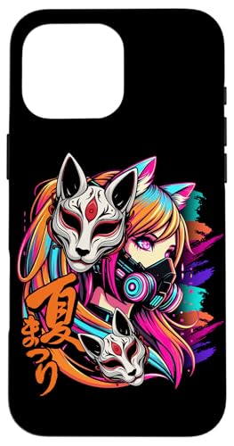 Anime Manga Cyberpunk Ästhetische Techwear Harajuku Kitsune Hülle für iPhone 16 Pro Max Anime Manga Cyberpunk Ästhetische Techwear Harajuku Kitsune Hülle für iPhone 16 Pro Max von Japanese Culture Mythology Lover Anime Girl Otaku