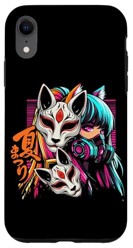 Anime Manga Cyberpunk Ästhetische Techwear Harajuku Kitsune Hülle für iPhone XR Anime Manga Cyberpunk Ästhetische Techwear Harajuku Kitsune Hülle für iPhone XR von Japanese Culture Mythology Lover Anime Girl Otaku