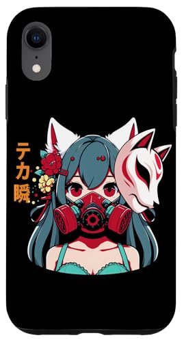 Anime Manga Cyberpunk Ästhetische Techwear Harajuku Kitsune Hülle für iPhone XR Anime Manga Cyberpunk Ästhetische Techwear Harajuku Kitsune Hülle für iPhone XR von Japanese Culture Mythology Lover Anime Girl Otaku