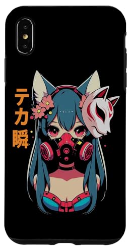 Anime Manga Cyberpunk Ästhetische Techwear Harajuku Kitsune Hülle für iPhone XS Max von Japanese Culture Mythology Lover Anime Girl Otaku