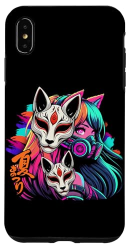 Anime Manga Cyberpunk Ästhetische Techwear Harajuku Kitsune Hülle für iPhone XS Max von Japanese Culture Mythology Lover Anime Girl Otaku