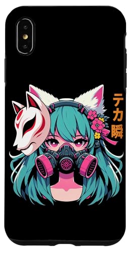 Anime Manga Cyberpunk Ästhetische Techwear Harajuku Kitsune Hülle für iPhone XS Max von Japanese Culture Mythology Lover Anime Girl Otaku