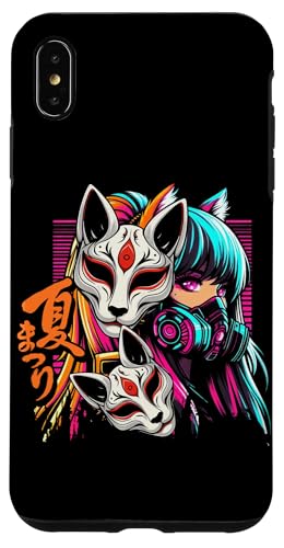 Anime Manga Cyberpunk Ästhetische Techwear Harajuku Kitsune Hülle für iPhone XS Max von Japanese Culture Mythology Lover Anime Girl Otaku