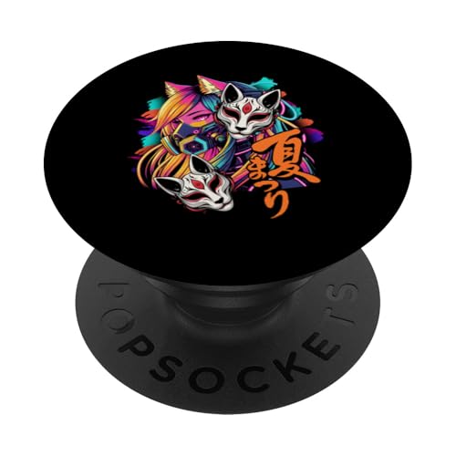 Anime Manga Cyberpunk Ästhetische Techwear Harajuku Kitsune PopSockets Klebender PopGrip Anime Manga Cyberpunk Ästhetische Techwear Harajuku Kitsune PopSockets Klebender PopGrip von Japanese Culture Mythology Lover Anime Girl Otaku