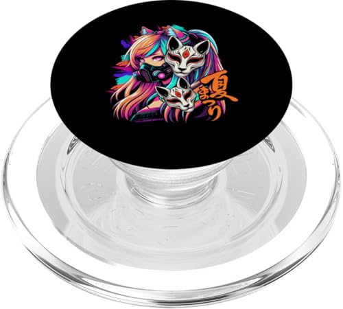 Anime Manga Cyberpunk Ästhetische Techwear Harajuku Kitsune PopSockets PopGrip für MagSafe Anime Manga Cyberpunk Ästhetische Techwear Harajuku Kitsune PopSockets PopGrip für MagSafe von Japanese Culture Mythology Lover Anime Girl Otaku