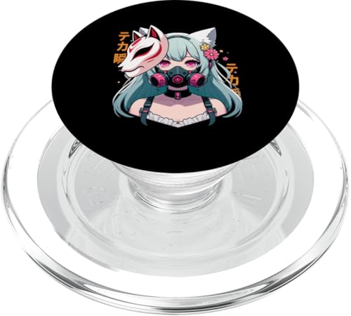 Anime Manga Cyberpunk Ästhetische Techwear Harajuku Kitsune PopSockets PopGrip für MagSafe Anime Manga Cyberpunk Ästhetische Techwear Harajuku Kitsune PopSockets PopGrip für MagSafe von Japanese Culture Mythology Lover Anime Girl Otaku