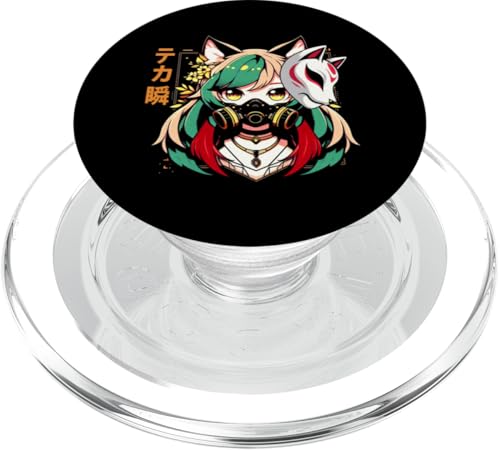 Anime Manga Cyberpunk Ästhetische Techwear Harajuku Kitsune PopSockets PopGrip für MagSafe Anime Manga Cyberpunk Ästhetische Techwear Harajuku Kitsune PopSockets PopGrip für MagSafe von Japanese Culture Mythology Lover Anime Girl Otaku