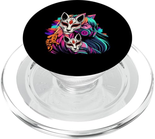 Anime Manga Cyberpunk Ästhetische Techwear Harajuku Kitsune PopSockets PopGrip für MagSafe Anime Manga Cyberpunk Ästhetische Techwear Harajuku Kitsune PopSockets PopGrip für MagSafe von Japanese Culture Mythology Lover Anime Girl Otaku