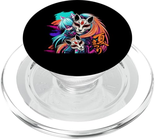Anime Manga Cyberpunk Ästhetische Techwear Harajuku Kitsune PopSockets PopGrip für MagSafe Anime Manga Cyberpunk Ästhetische Techwear Harajuku Kitsune PopSockets PopGrip für MagSafe von Japanese Culture Mythology Lover Anime Girl Otaku
