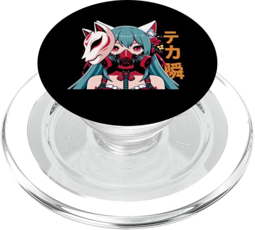Anime Manga Cyberpunk Ästhetische Techwear Harajuku Kitsune PopSockets PopGrip für MagSafe Anime Manga Cyberpunk Ästhetische Techwear Harajuku Kitsune PopSockets PopGrip für MagSafe von Japanese Culture Mythology Lover Anime Girl Otaku