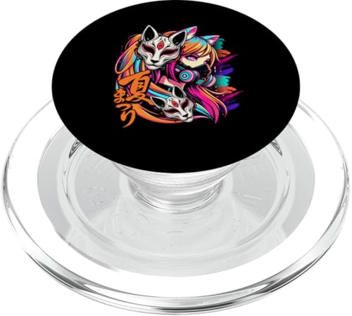Anime Manga Cyberpunk Ästhetische Techwear Harajuku Kitsune PopSockets PopGrip für MagSafe Anime Manga Cyberpunk Ästhetische Techwear Harajuku Kitsune PopSockets PopGrip für MagSafe von Japanese Culture Mythology Lover Anime Girl Otaku