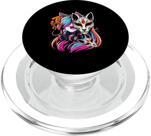 Anime Manga Cyberpunk Ästhetische Techwear Harajuku Kitsune PopSockets PopGrip für MagSafe Anime Manga Cyberpunk Ästhetische Techwear Harajuku Kitsune PopSockets PopGrip für MagSafe von Japanese Culture Mythology Lover Anime Girl Otaku