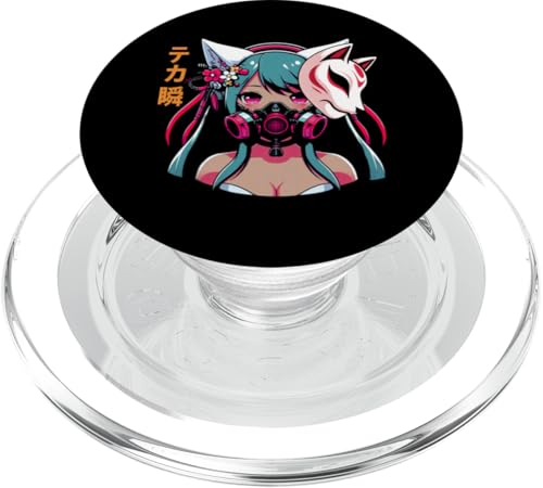 Anime Manga Cyberpunk Ästhetische Techwear Harajuku Kitsune PopSockets PopGrip für MagSafe Anime Manga Cyberpunk Ästhetische Techwear Harajuku Kitsune PopSockets PopGrip für MagSafe von Japanese Culture Mythology Lover Anime Girl Otaku