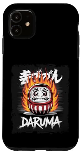 Daruma Puppe Japanischer Glücksbringer Hülle für iPhone 11 von Japanese Lucky Charm Designs