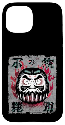 Daruma Puppe Japanischer Glücksbringer Hülle für iPhone 15 von Japanese Lucky Charm Designs