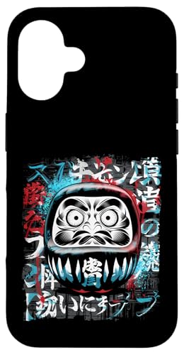 Daruma Puppe Japanischer Glücksbringer Hülle für iPhone 16 von Japanese Lucky Charm Designs