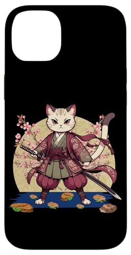 Japanische Samurai-Ninja-Katze Japanische Kanji Kawaii Art Manga Hülle für iPhone 14 Plus von Japanese Ninja Cat Lover Japanese Warrior Culture