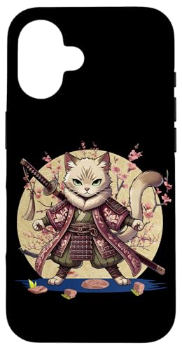 Japanische Samurai-Ninja-Katze Japanische Kanji Kawaii Art Manga Hülle für iPhone 16 Japanische Samurai-Ninja-Katze Japanische Kanji Kawaii Art Manga Hülle für iPhone 16 von Japanese Ninja Cat Lover Japanese Warrior Culture