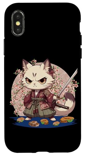 Japanische Samurai-Ninja-Katze Japanische Kanji Kawaii Art Manga Hülle für iPhone X/XS Japanische Samurai-Ninja-Katze Japanische Kanji Kawaii Art Manga Hülle für iPhone X/XS von Japanese Ninja Cat Lover Japanese Warrior Culture