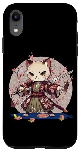 Japanische Samurai-Ninja-Katze Japanische Kanji Kawaii Art Manga Hülle für iPhone XR von Japanese Ninja Cat Lover Japanese Warrior Culture