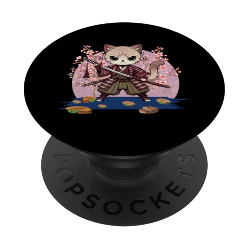 Japanische Samurai-Ninja-Katze Japanische Kanji Kawaii Art Manga PopSockets Klebender PopGrip Japanische Samurai-Ninja-Katze Japanische Kanji Kawaii Art Manga PopSockets Klebender PopGrip von Japanese Ninja Cat Lover Japanese Warrior Culture