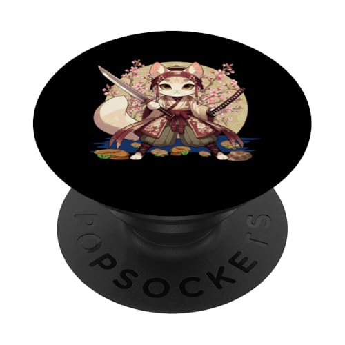 Japanische Samurai-Ninja-Katze Japanische Kanji Kawaii Art Manga PopSockets Klebender PopGrip Japanische Samurai-Ninja-Katze Japanische Kanji Kawaii Art Manga PopSockets Klebender PopGrip von Japanese Ninja Cat Lover Japanese Warrior Culture