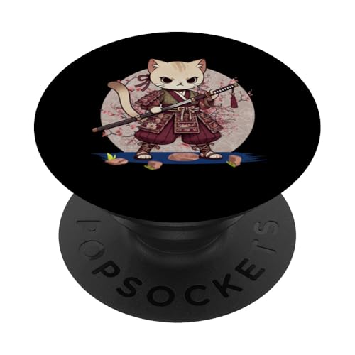 Japanische Samurai-Ninja-Katze Japanische Kanji Kawaii Art Manga PopSockets Klebender PopGrip Japanische Samurai-Ninja-Katze Japanische Kanji Kawaii Art Manga PopSockets Klebender PopGrip von Japanese Ninja Cat Lover Japanese Warrior Culture