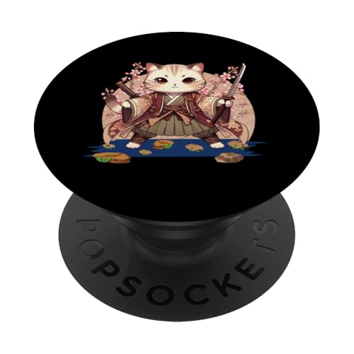 Japanische Samurai-Ninja-Katze Japanische Kanji Kawaii Art Manga PopSockets Klebender PopGrip Japanische Samurai-Ninja-Katze Japanische Kanji Kawaii Art Manga PopSockets Klebender PopGrip von Japanese Ninja Cat Lover Japanese Warrior Culture