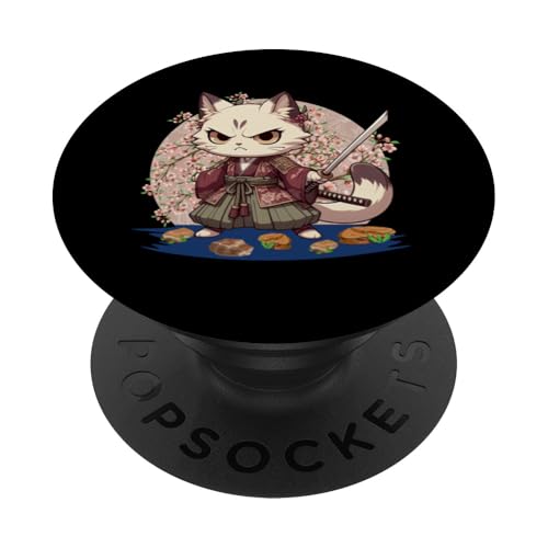 Japanische Samurai-Ninja-Katze Japanische Kanji Kawaii Art Manga PopSockets Klebender PopGrip Japanische Samurai-Ninja-Katze Japanische Kanji Kawaii Art Manga PopSockets Klebender PopGrip von Japanese Ninja Cat Lover Japanese Warrior Culture